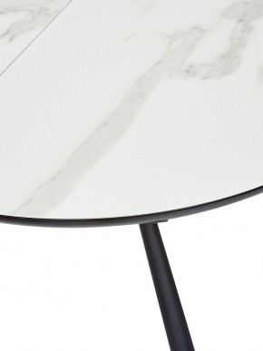 Стол VOLAND BIANCO TL-45 испанская керамика/ BLACK "белый мрамор" М-City в Перми - perm.ok-mebel.com | фото 2