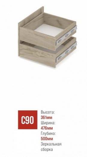 СТОУН С31 Шкаф 3-х створчатый с ящиками (венге/дуб млечный) в Перми - perm.ok-mebel.com | фото 3