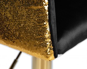 Стул барный DOBRIN DARCY GOLD SHINY, черный велюр с золотыми пайетками в Перми - perm.ok-mebel.com | фото 7