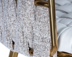 Стул барный DOBRIN EMMA GOLD, белый PU (T-01), белая ткань (F-49) в Перми - perm.ok-mebel.com | фото 7