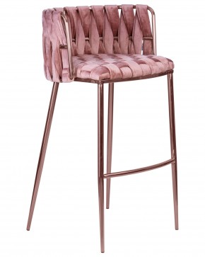 Стул барный DOBRIN EMMA ROSE GOLD, розовый велюр (VF-10) в Перми - perm.ok-mebel.com | фото 2