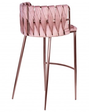 Стул барный DOBRIN EMMA ROSE GOLD, розовый велюр (VF-10) в Перми - perm.ok-mebel.com | фото 4