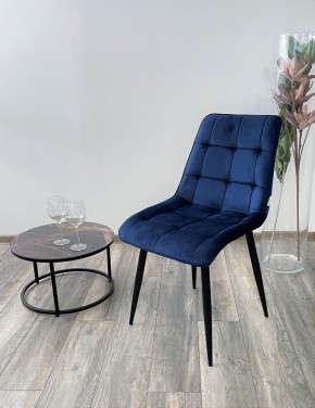 Стул CHIC BLUVEL-86 NAVY BLUE / черный каркас М-City в Перми - perm.ok-mebel.com | фото 3