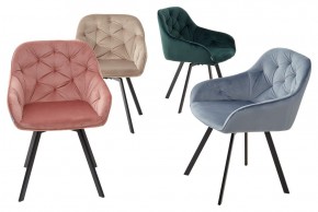Стул GALE 360 град. поворот. BLUVEL-40 BEIGE, велюр/ черный каркас, М-City в Перми - perm.ok-mebel.com | фото 3