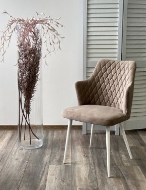 Стул HERMAN 360 град. ЛАТТЕ #25, велюр / белый каркас М-City в Перми - perm.ok-mebel.com | фото 2