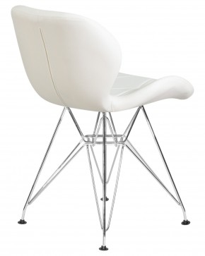 Стул обеденный DOBRIN BUTTERFLY CHROME, ножки хром, цвет белый в Перми - perm.ok-mebel.com | фото 4