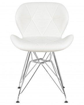 Стул обеденный DOBRIN BUTTERFLY CHROME, ножки хром, цвет белый в Перми - perm.ok-mebel.com | фото 6