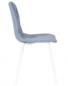 Стул обеденный DOBRIN CHILLY ROMBO, Серо-голубой Simple 26, основание белый в Перми - perm.ok-mebel.com | фото 3