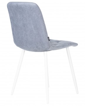 Стул обеденный DOBRIN CHILLY ROMBO, Серо-голубой Simple 26, основание белый в Перми - perm.ok-mebel.com | фото 4