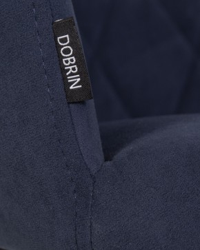 Стул обеденный DOBRIN ROBY, ЭМАЛЬ ЧЕРНЫЙ МУАР велюр Catania Dark Blue в Перми - perm.ok-mebel.com | фото 9