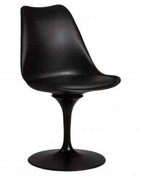 Стул обеденный DOBRIN TULIP, черное основание, цвет черный (B-03) в Перми - perm.ok-mebel.com | фото