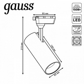 Светильник на штанге Gauss Track Light TR062 в Перми - perm.ok-mebel.com | фото 5