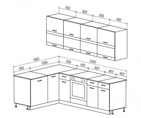 ТЕХНО Кухонный гарнитур угловой 2,4х1,6 м Компоновка №4 в Перми - perm.ok-mebel.com | фото 6