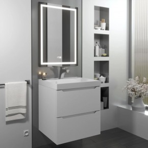 Тумба с раковиной Uperwood Tanos 50 см, подвесная, белая матовая в Перми - perm.ok-mebel.com | фото
