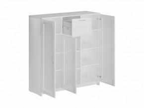 Тумба СИРИУС трехдверная с одним ящиком, цвет белый в Перми - perm.ok-mebel.com | фото 2