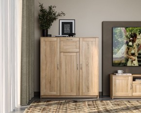 Тумба СИРИУС трехдверная с одним ящиком, цвет Дуб Сонома в Перми - perm.ok-mebel.com | фото 4