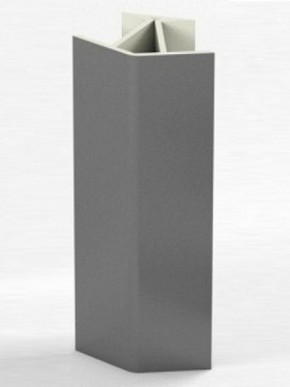 Угловое соединение для цоколя 135 гр. h100 мм (Алюминий, Белый, Черный, Сонома) в Перми - perm.ok-mebel.com | фото 1