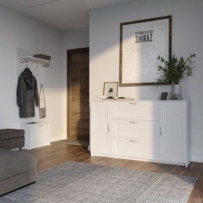 Вешалка СИРИУС настенная с полкой, цвет белый в Перми - perm.ok-mebel.com | фото 4