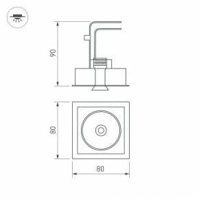 Встраиваемый светильник Arlight CL-SIMPLE-S80x80-9W Warm3000 (BK, 45 deg) 028149 в Перми - perm.ok-mebel.com | фото 9