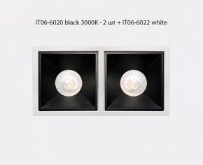 Встраиваемый светильник Italline IT06-6020 IT06-6020 black 3000K - 2 шт. + IT06-6022 black в Перми - perm.ok-mebel.com | фото 3