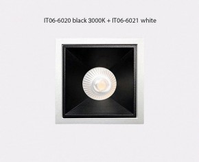 Встраиваемый светильник Italline IT06-6020 IT06-6020 black 3000K + IT06-6021 black в Перми - perm.ok-mebel.com | фото 3